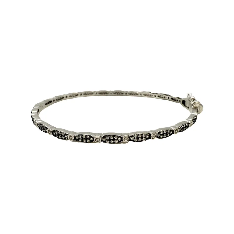 Wedding Bracelets for Bridal Look-Freida Rothman Marquise Pave Thin Hinge Bangle Bracelet