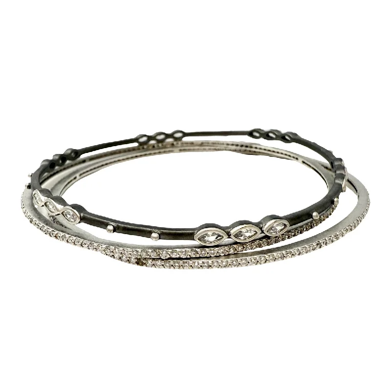 Work Bracelets for Professional Look-Freida Rothman Signature Marquise Station 3-Stack Bracelet