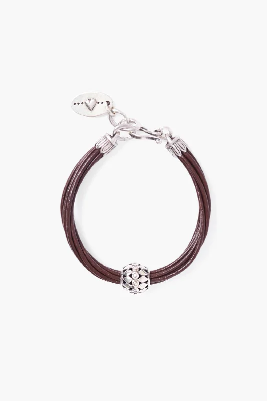 Prom Bracelets for Stylish Look-James Leather Bracelet Brown