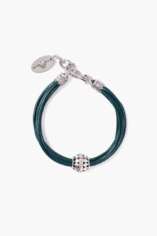 Holiday Bracelets for Festive Appeal-James Leather Bracelet Green