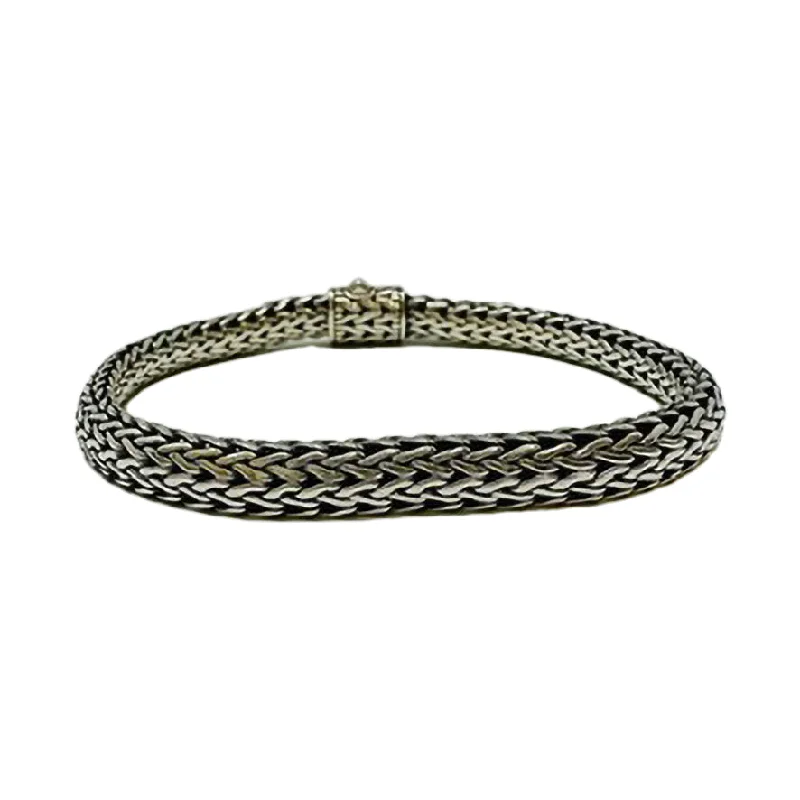 Layered Bangles for Dramatic Effect-John Hardy Bracelet