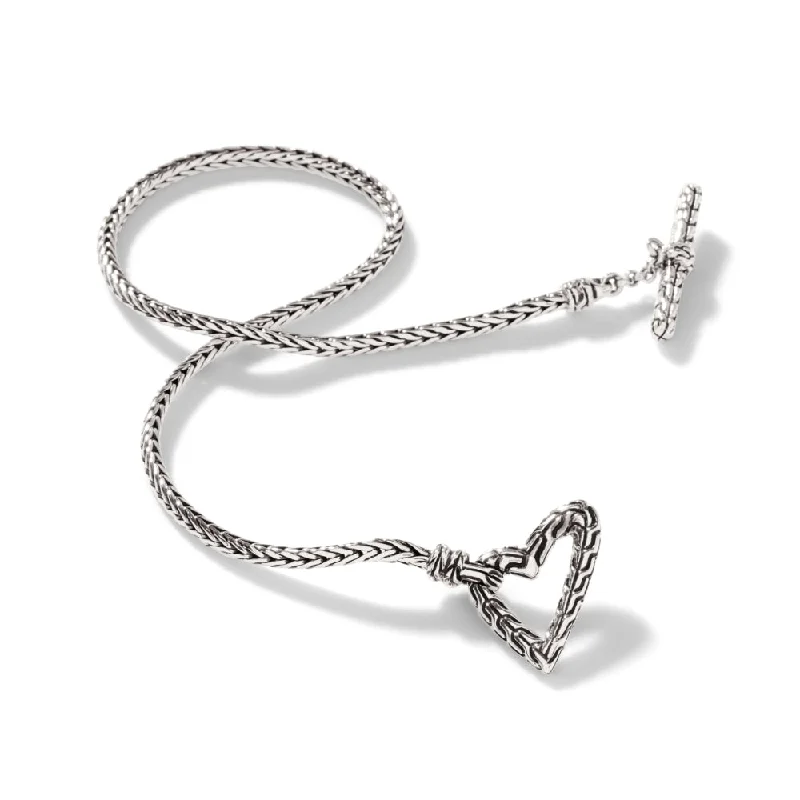 Engraved Bracelets for Personalized Touch-John Hardy Manah Heart Toggle Clasp Bracelet