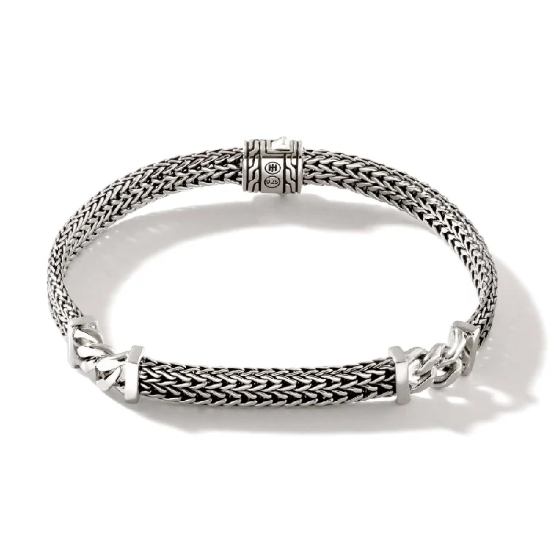 Open-End Bracelets for Adjustable Fit-John Hardy Silver Chain Station Bracelet