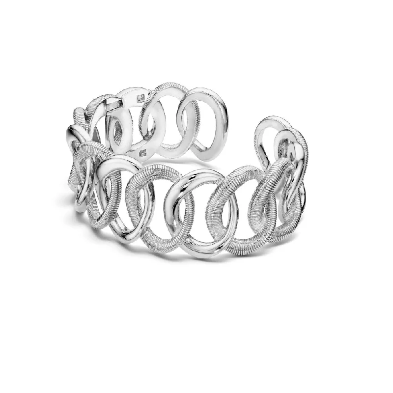 Square Bangles for Modern Design-Judith Ripka Eternity Interlocking Cuff Bracelet