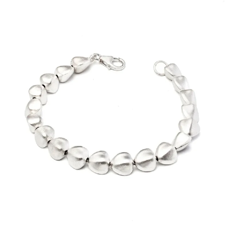 Retro Bracelets for Old-School Appeal-Kelim Sterling Silver Seed Bracelet 7.5"