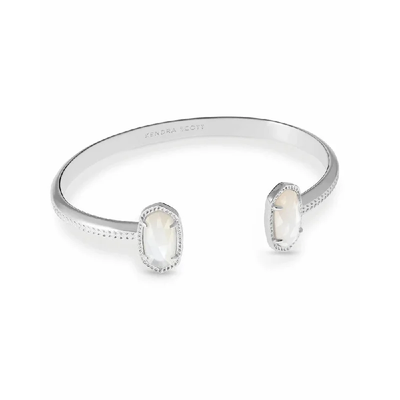 Anniversary Bangles for Romantic Occasion-Kendra Scott Elton Cuff Bracelet in Ivory Mother-of-Pearl