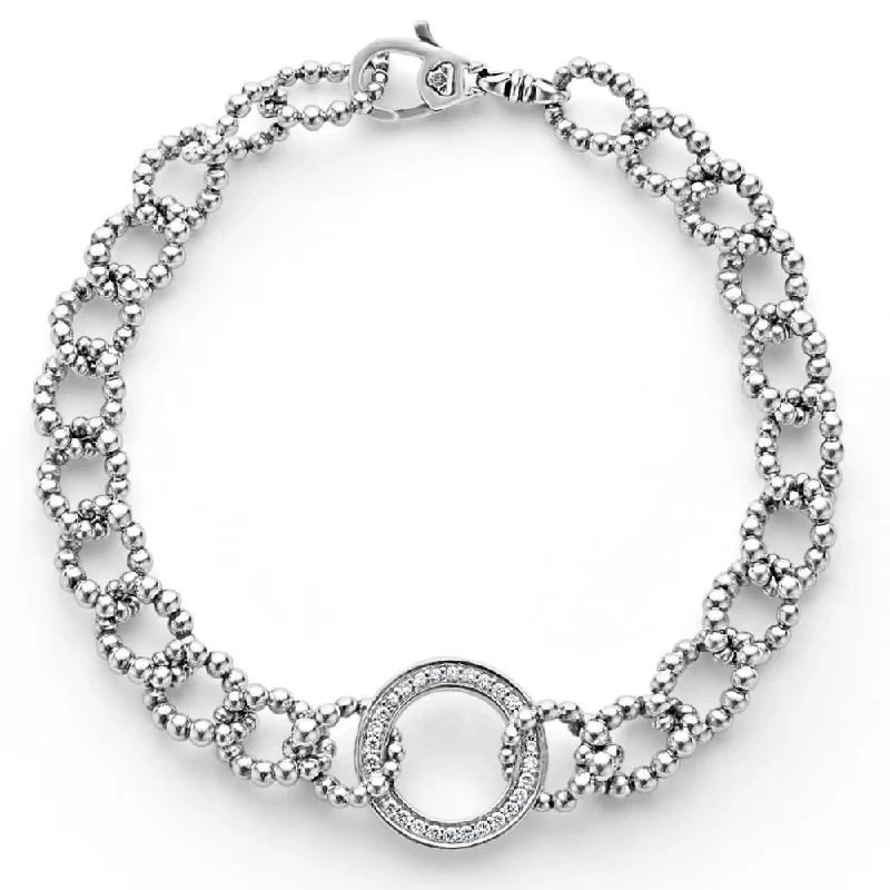 Modern Bracelets for Contemporary Look-Lagos Diamond Circle Link Bracelet