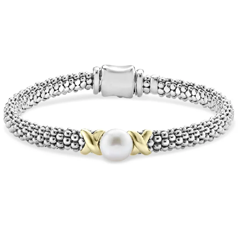 Embellished Bracelets for Fancy Appeal-Lagos Luna Gold X Pearl Caviar Bracelet