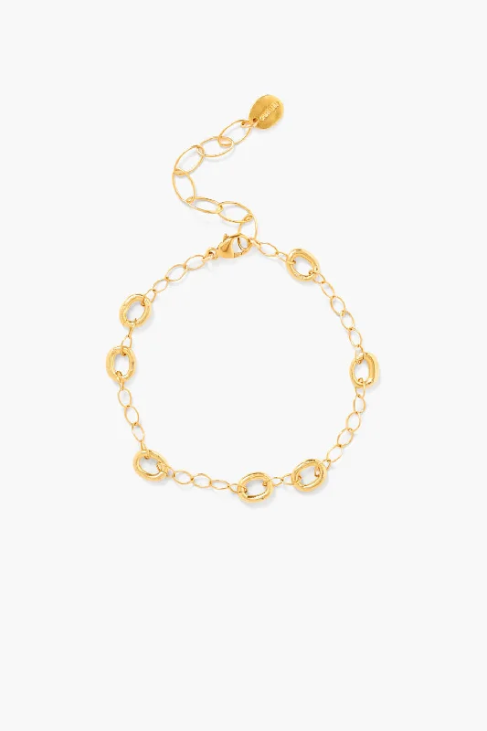 Pearl Bangles for Elegant Appeal-Leni Chain Link Bracelet Gold