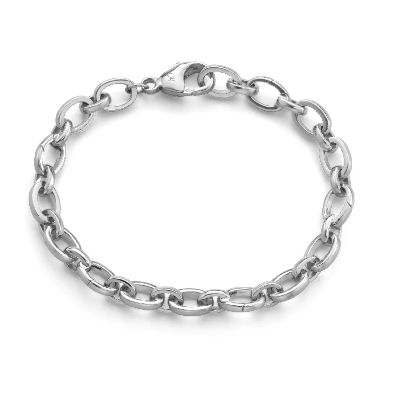 Mother's Day Bangles for Caring Vibe-Monica Rich Kosann "Audrey" Sterling Silver Charm Bracelet with 5 Stations