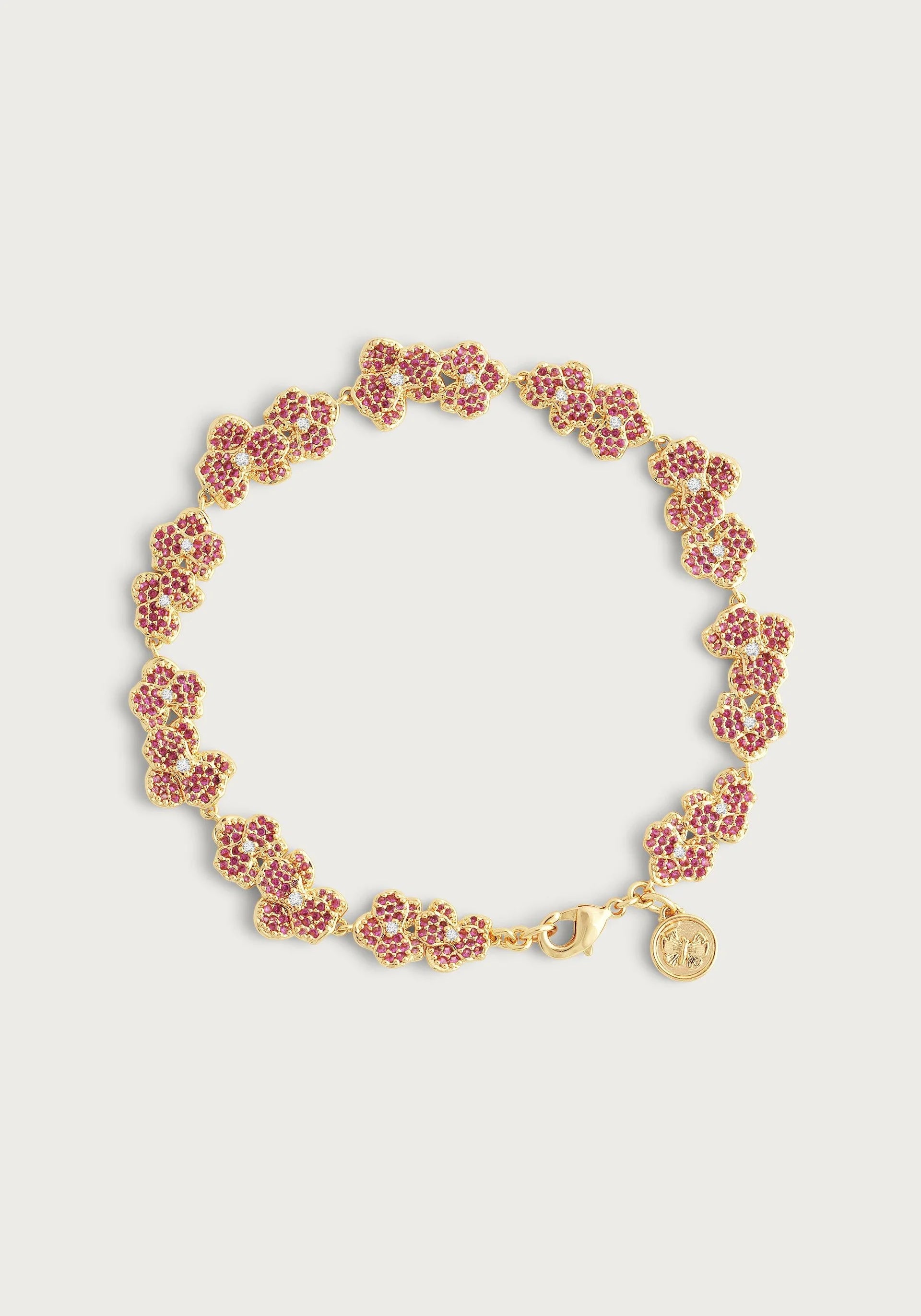 Open-End Bracelets for Adjustable Fit-Orchid Pavé Tennis Bracelet