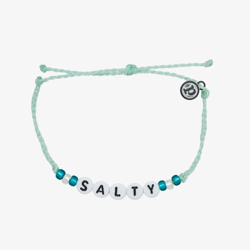 Stackable Bangles for Fashionable Look-Salty Alphabet Bead Bracelet