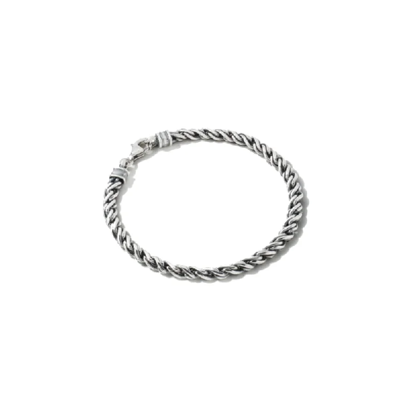 Handmade Bangles for Artisanal Quality-Scott Bros. Beck Rope Chain Bracelet In Oxidized Sterling Silver