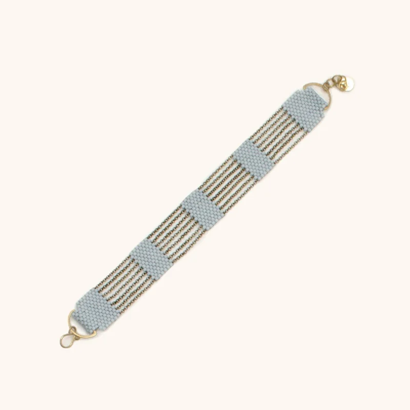 Birthday Bracelets for Celebratory Look-Silo Bracelet in Blue Grey