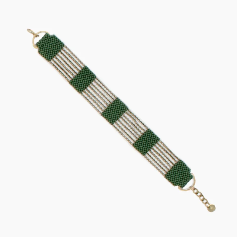 Graduation Bracelets for Commemorative Look-Silo Bracelet in Moss Green