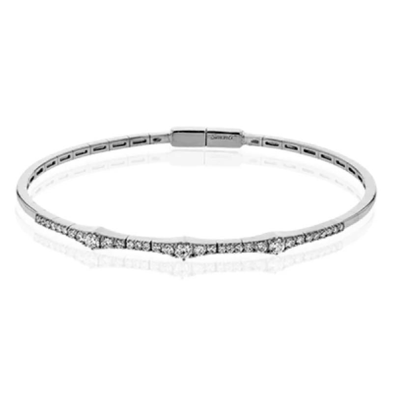 Holiday Bracelets for Festive Appeal-Simon G. 18k Diamond Bangle Bracelet