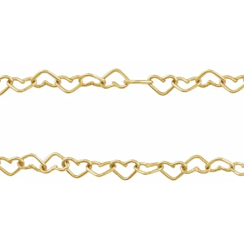 Custom Bracelets for Personalized Design-Smyth Jewelers Linked 3.5mm Heart Cable Chain Welded Bracelet