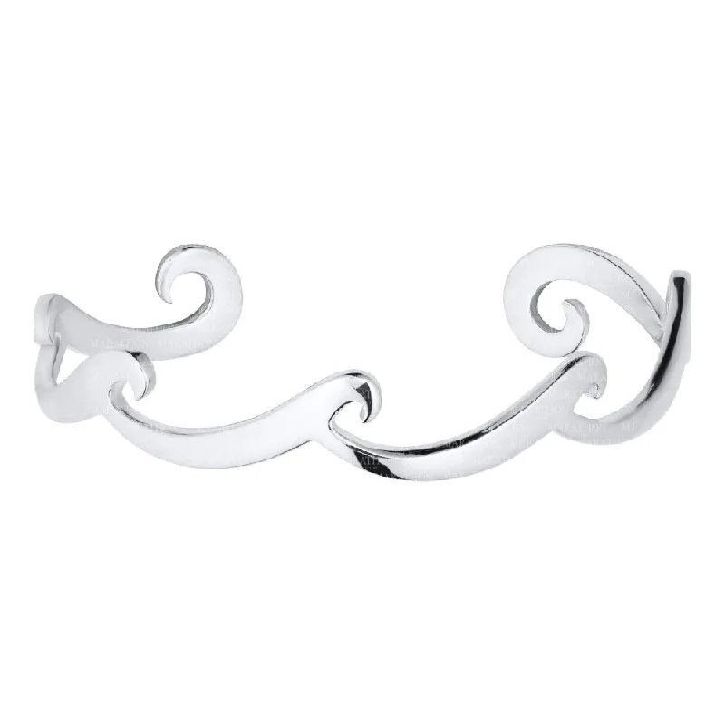 Infinity Bracelets for Eternal Symbol-Sterling Silver Multi Wave Cuff Bracelet